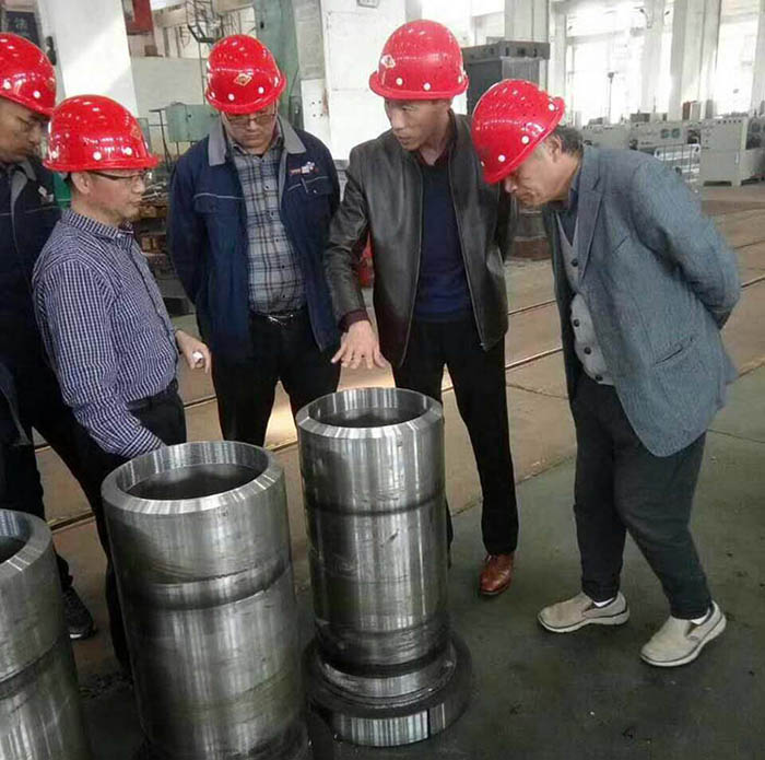 上海交(jiao)大教授(shou)來沃達(da)重工指(zhi)導液壓(ya)機生産(chan)